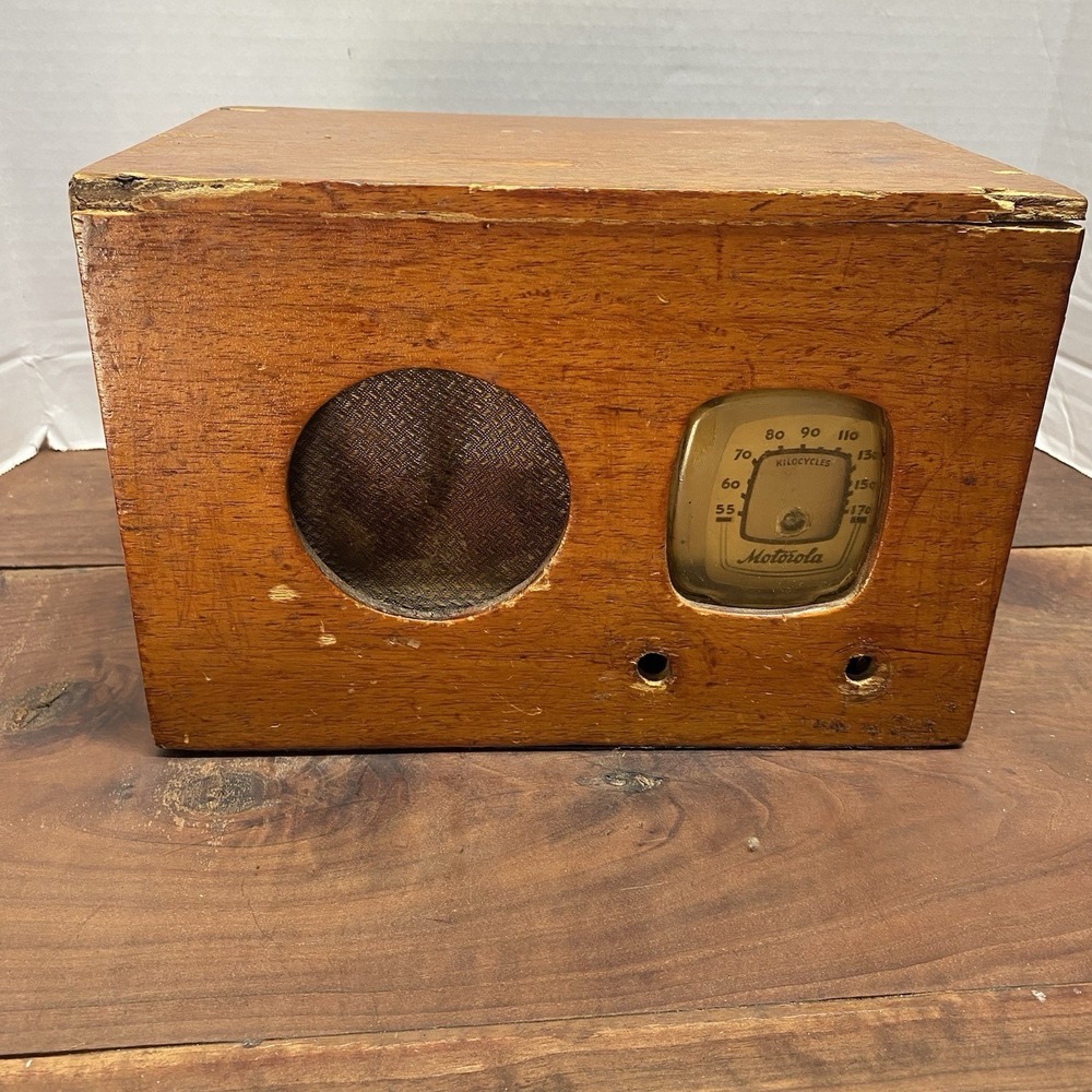 Motorola 50XC Circle Grill Catalina Tube Radio Wood Case For Parts Or Repair
